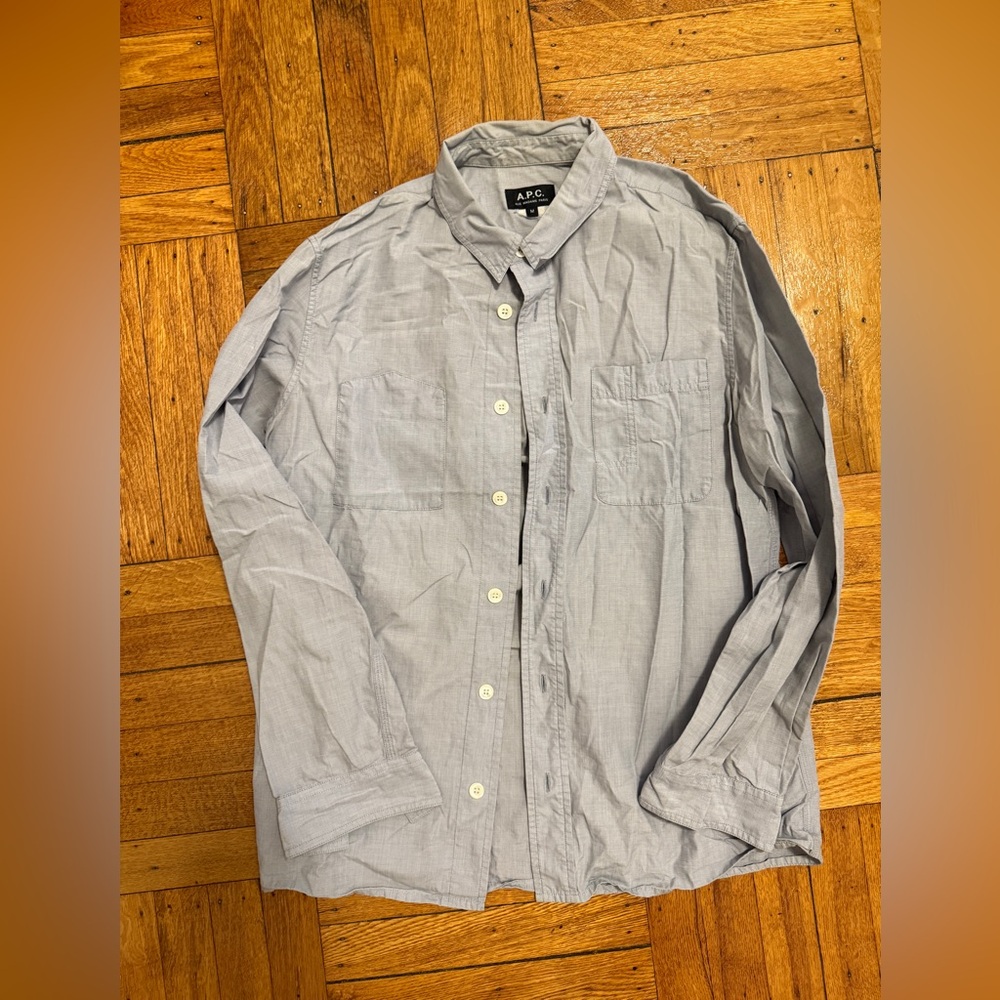 A.P.C. Light Gray Casual Shirt